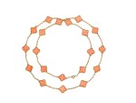 'Vintage Alhambra' Coral Necklace | 梵克雅寶 | 'Vintage Alhambra' 珊瑚項鏈