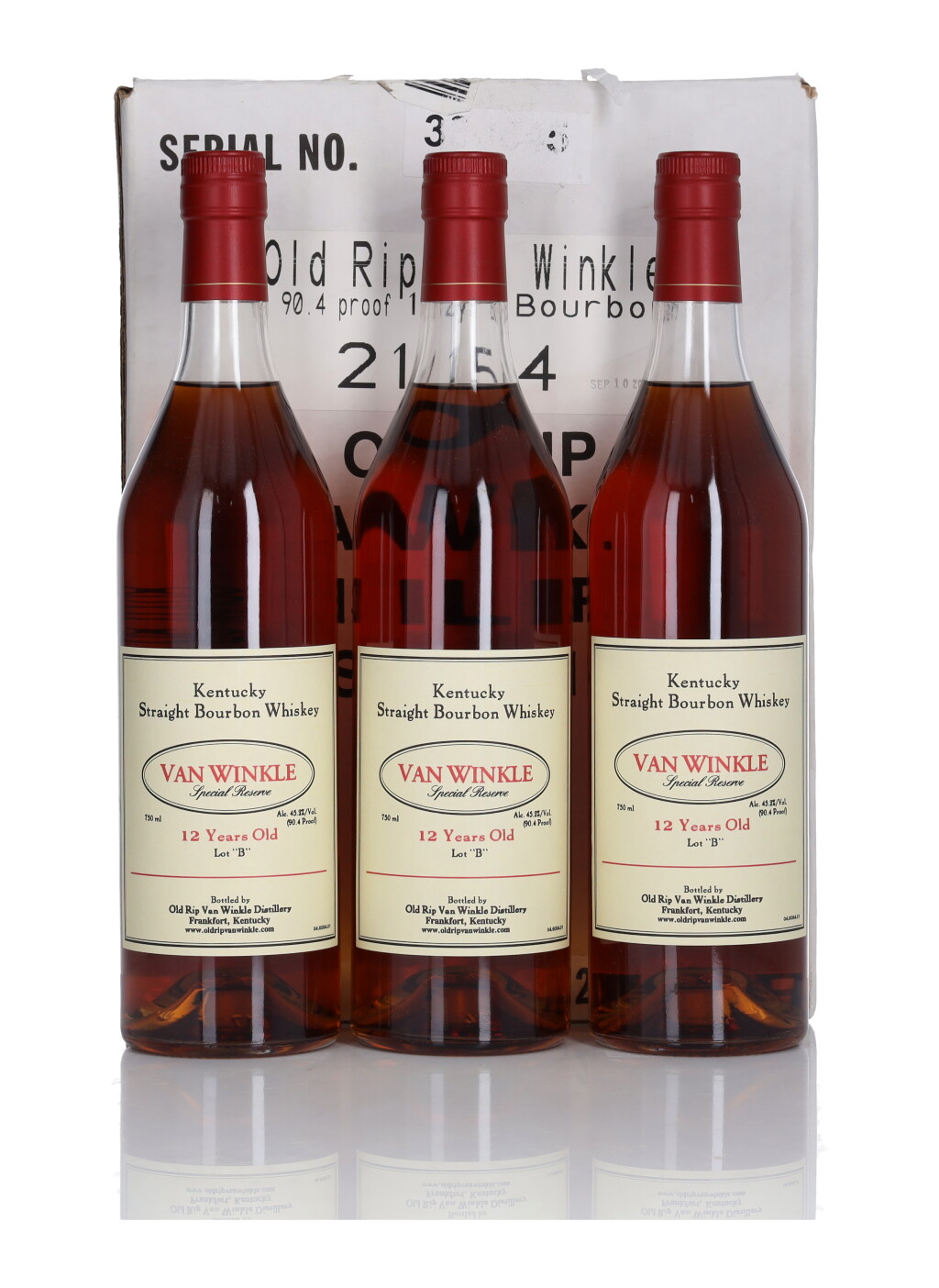 View full screen - View 1 of Lot 105. Van Winkle 12 Year Old Special Reserve Lot "B" 90.4 Proof NV (3 Bottles 75cl).