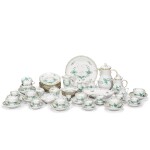 A Meissen ‘Green Indische Blumen’ pattern part coffee and dessert service, 20th century