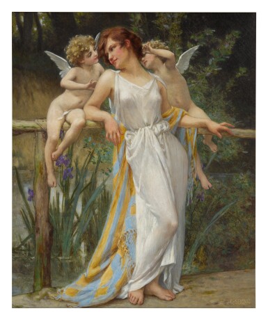 View full screen - View 1 of Lot 10. GUILLAUME SEIGNAC | PSYCHE WITH PUTTI.