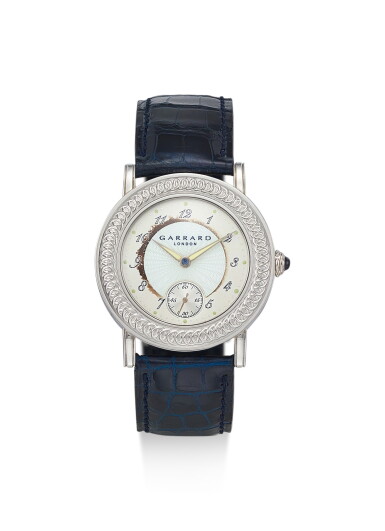 View full screen - View 1 of Lot 8260. GARRAD | A LIMITED EDITION PLATINUM WRISTWATCH, CIRCA 2000.