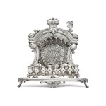 An Austrian Silver Peacock Hanukkah Lamp, Carl Wermuth, Jr., Vienna, circa 1900