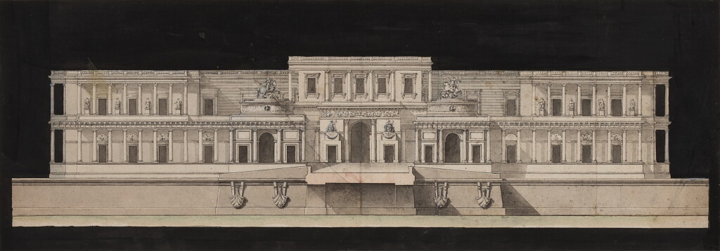 View full screen - View 1 of Lot 377. Design for a Palace beside a river.