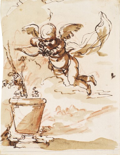 View full screen - View 1 of Lot 11. Cupid with a bow and arrow.