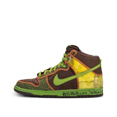 View full screen - View 1 of Lot 863. De La Soul Signed | Nike SB Dunk High Pro 'De La Soul' | Size 11 .