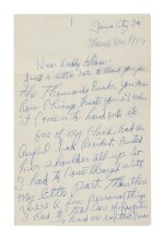 Armstrong, Louis | Autograph letter signed to his agent, thanking him for sending $1,000 while on the road