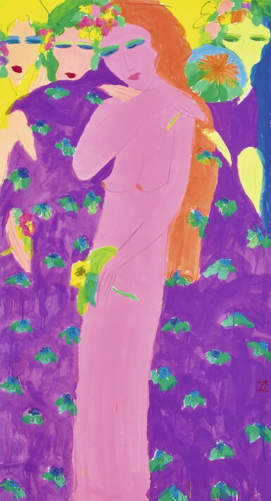 View full screen - View 1 of Lot 714. WALASSE TING 丁雄泉 | FOUR LADIES 四美圖.