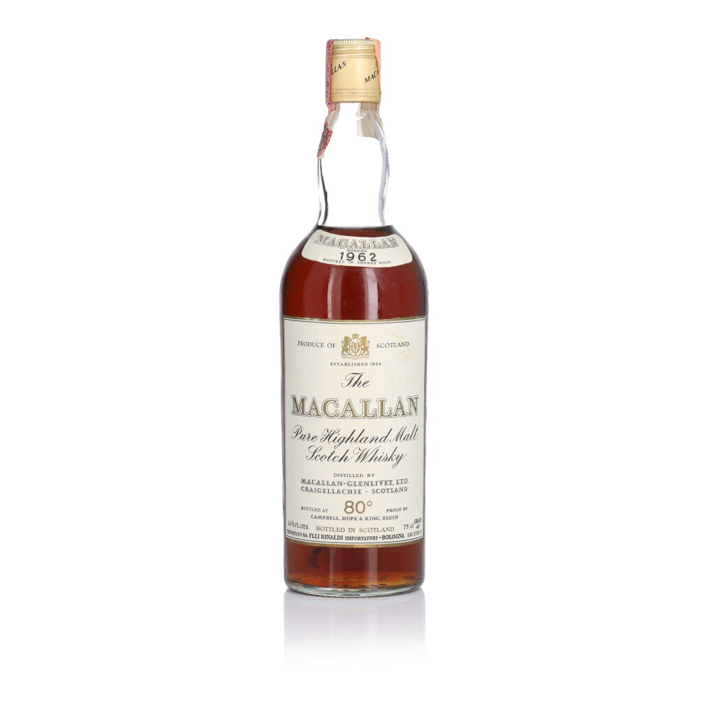 View full screen - View 1 of Lot 1004. The Macallan 80 Proof 1962 (1 bt 75cl).