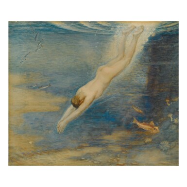 View full screen - View 1 of Lot 8. WALTER CRANE | A DIVER.