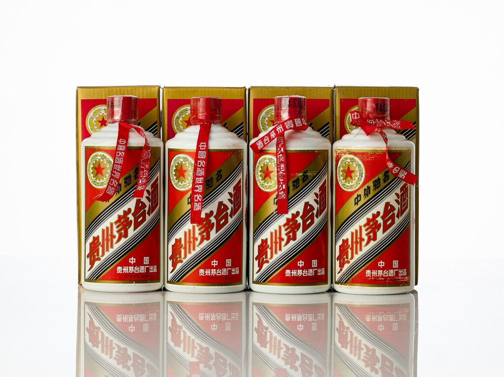 View full screen - View 1 of Lot 5110. 1997年”五星牌“貴州茅台酒 Kweichow Five Star Moutai 1997 (4 BT50).