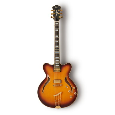 View full screen - View 1 of Lot 215. Bob Weir | Höfner, Verythin model guitar, given to Weir.