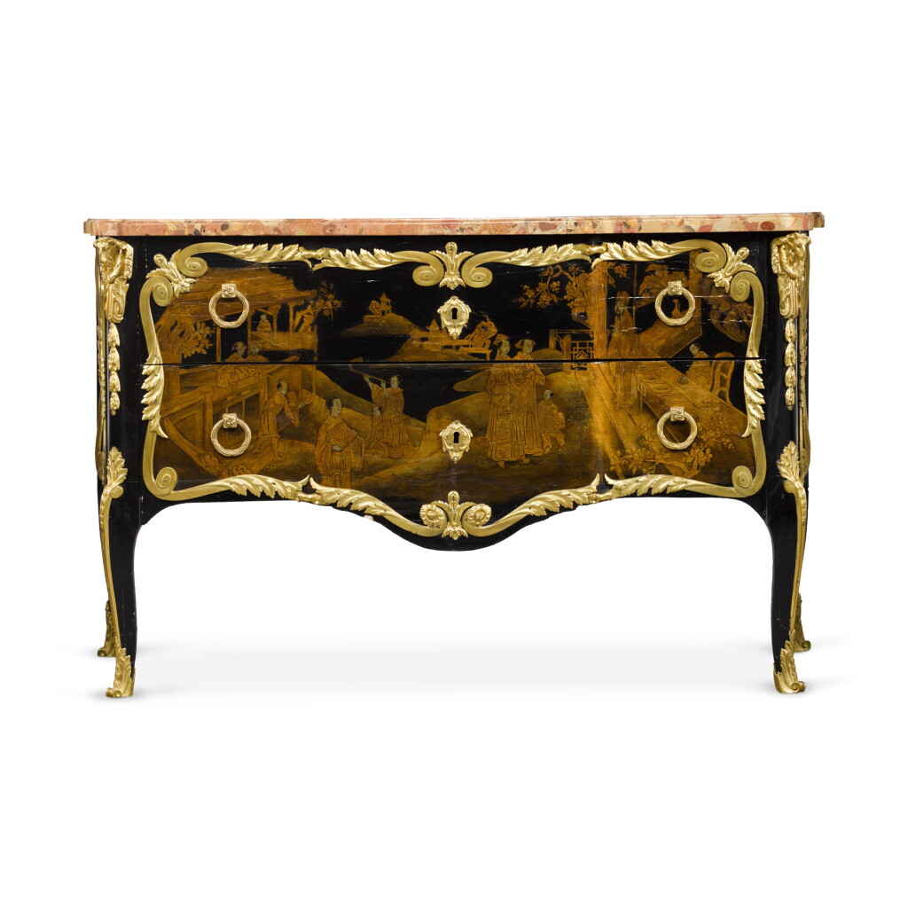 View full screen - View 1 of Lot 61. A Transitional lacquer commode, circa 1770, by Jean Chrysostome Stumpff.