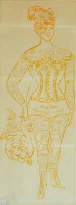 Tattooed Woman Holding a Rose (not in F. & S.)