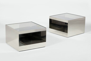 View full screen - View 1 of Lot 62. Pair of Low Rolling Tables.
