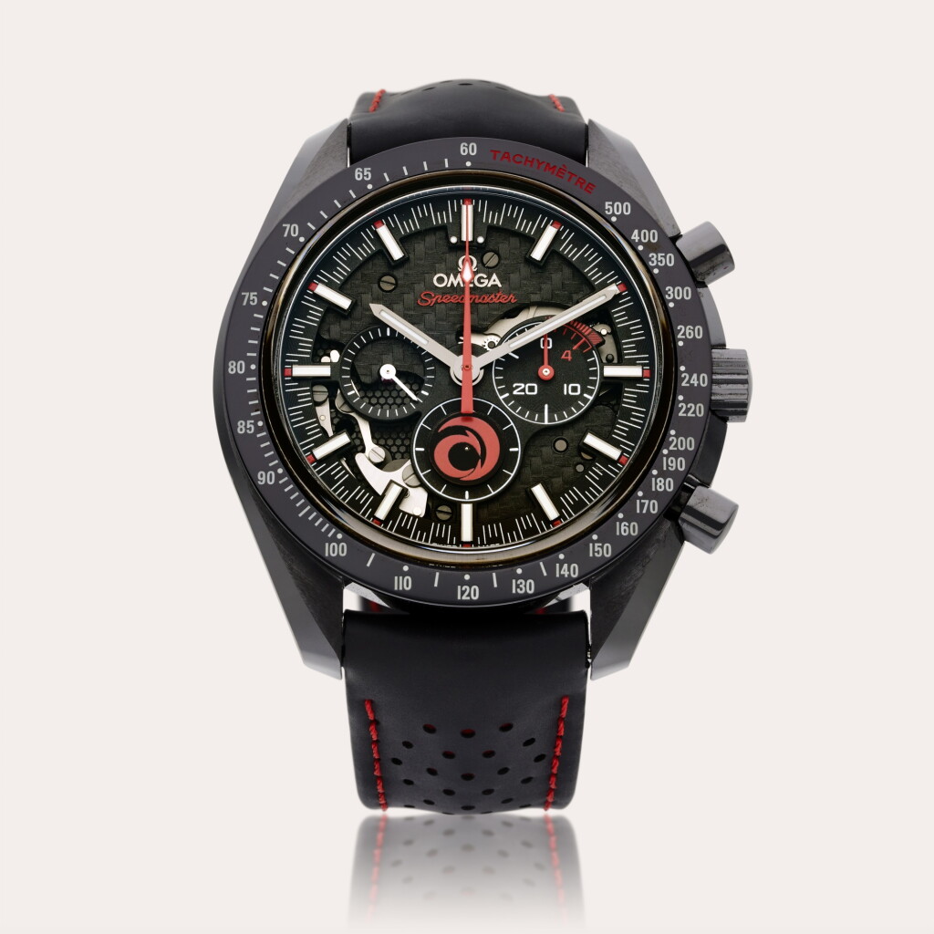 View full screen - View 1 of Lot 579. Reference 311.92.44.30.01.002 Speedmaster Dark Side of the Moon ‘Team Alinghi’ | A ceramic chronograph wristwatch, Circa 2021.