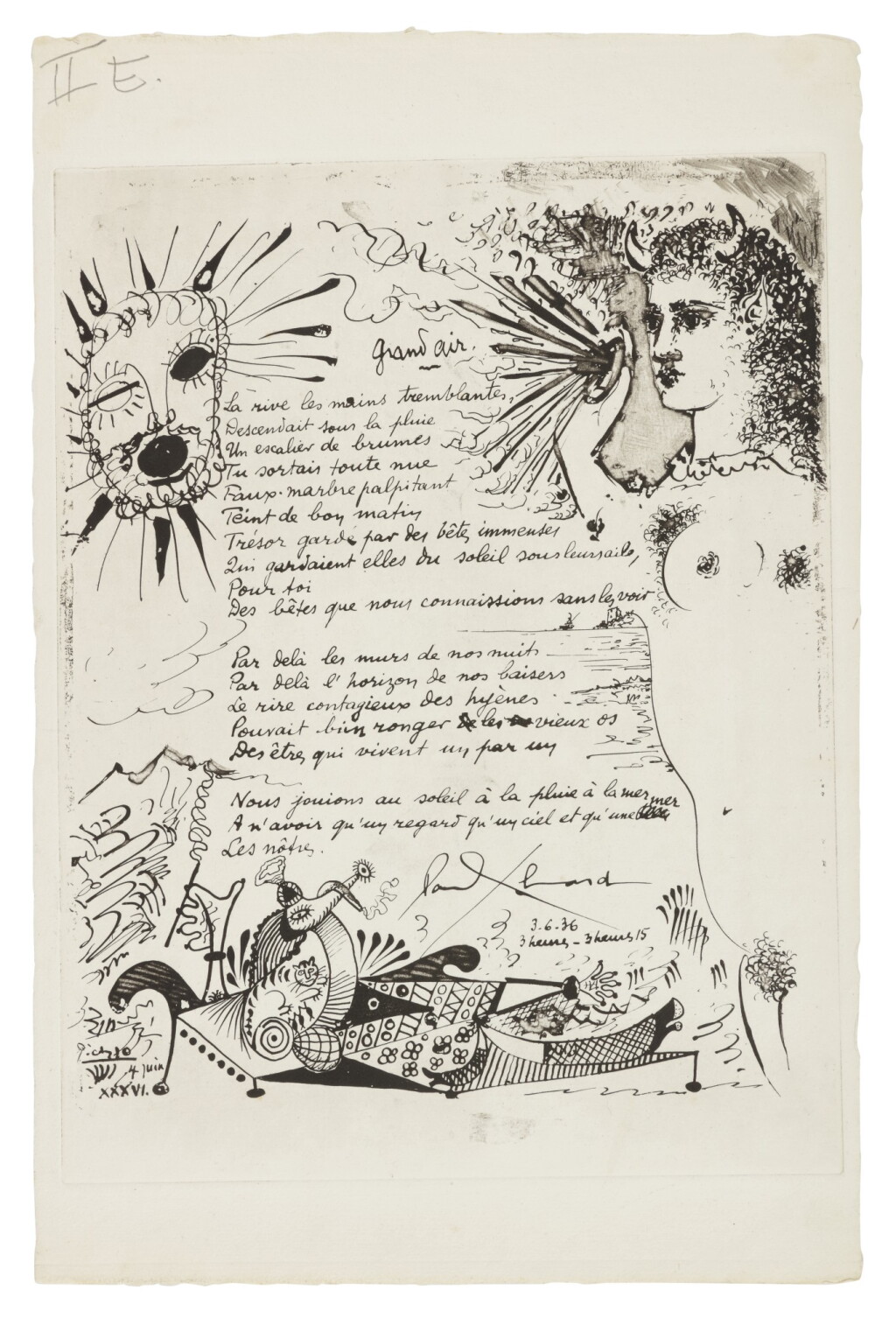 View full screen - View 1 of Lot 22. PABLO PICASSO | GRAND AIR (B. 289; BA. 608).