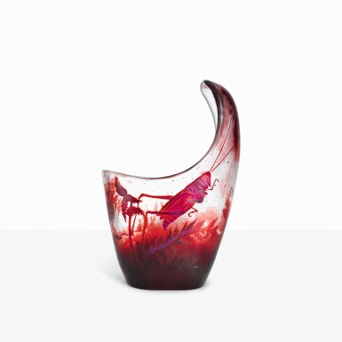 View full screen - View 1 of Lot 66. ÉMILE GALLÉ | "CIGALE" VASE.