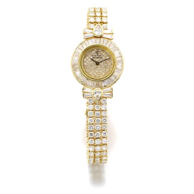 View full screen - View 1 of Lot 546. LADY'S GOLD AND DIAMOND WRISTWATCH, THE ROYAL DIAMOND.