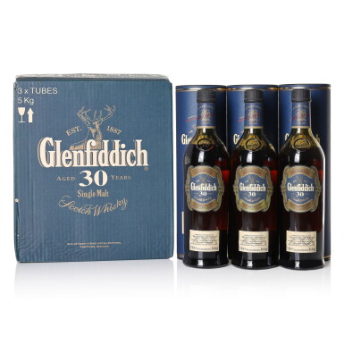 View full screen - View 1 of Lot 3289. Glenfiddich 30 Year Old 40.0 abv NV (3 BT70).