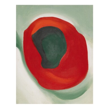 View full screen - View 1 of Lot 38. GEORGIA O'KEEFFE | UNTITLED (ALLIGATOR PEAR IN RED DISH).