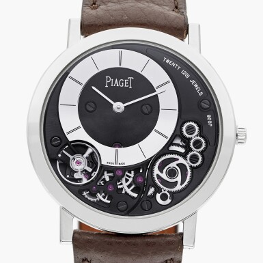 View full screen - View 1 of Lot 711. Reference G0A39111 Altiplano | A white gold ultra-thin semi-skeletonized wristwatch, Circa 2015.