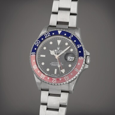 View full screen - View 1 of Lot 71. GMT-Master, Reference 16700 | A stainless steel dual time zone wristwatch with bracelet | Circa 1996.
