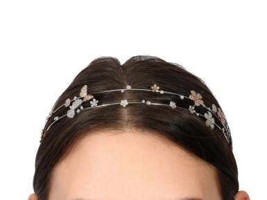 View full screen - View 1 of Lot 2734. Coloured Diamond and Diamond Headband | 彩色鑽石 配 鑽石 頭飾.