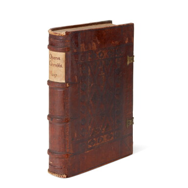 View full screen - View 1 of Lot 99. Cicero, Opera, Paris, 1527, contemporary German stamped calf.