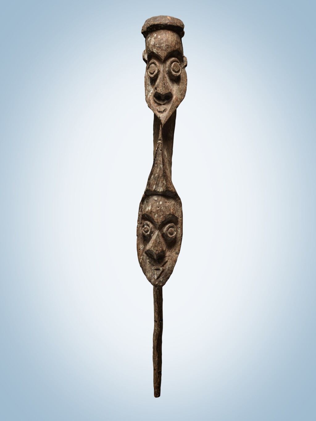 View full screen - View 1 of Lot 45. Inyai Ewa Double-Headed Spirit Figure, Upper Karawari River, Middle Sepik River, East Sepik Province, Papua New Guinea.