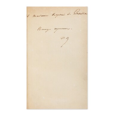View full screen - View 1 of Lot 44. Les Orientales. Paris,1829. Édition originale avec envoi à Mme de Girardin (rel. de Thierry, sr de Petit-Simier).