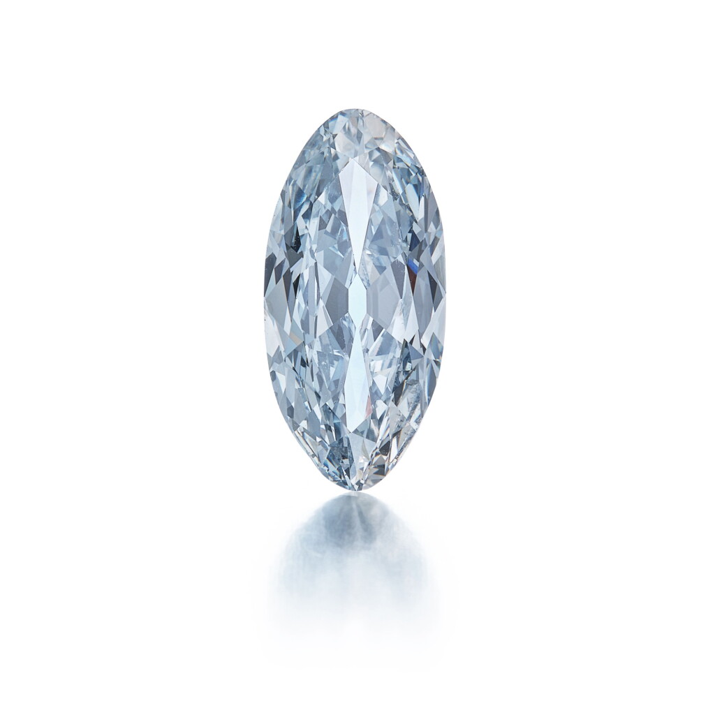 View full screen - View 1 of Lot 59. A Charming Unmounted Fancy Grayish Blue Diamond.