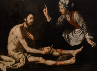 View full screen - View 1 of Lot 152. JUSEPE DE RIBERA, CALLED LO SPAGNOLETTO | JOB ON THE ASH HEAP.
