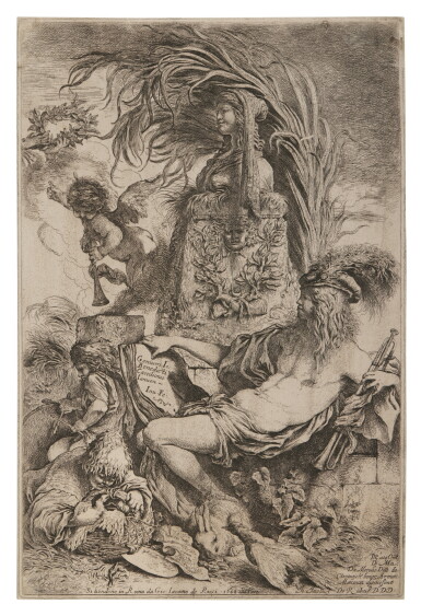 View full screen - View 1 of Lot 302. The Genius of Castiglione (Bartsch 23; Percy E16; Bellini 56).