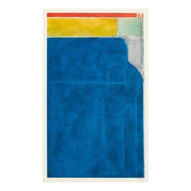 View full screen - View 1 of Lot 25. RICHARD DIEBENKORN | LARGE BRIGHT BLUE.