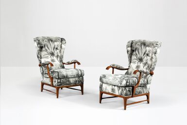 View full screen - View 1 of Lot 90. Paire de Fauteuils.