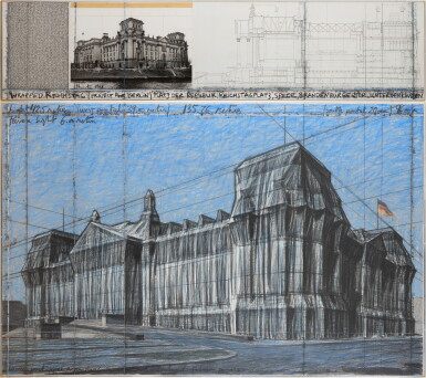View full screen - View 1 of Lot 448. Wrapped Reichstag (Project for Berlin).