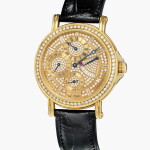 Pièce Unique | A unique diamond-set and yellow gold wristwatch with date, power reserve and regulator dial | Circa 2013