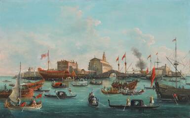 View full screen - View 1 of Lot 52. The arrival of the Bucintoro at San Nicolò al Lido.