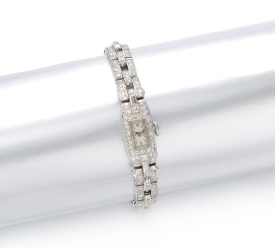 View full screen - View 1 of Lot 174. LADY'S DIAMOND WRISTWATCH.