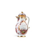 A Meissen porcelain coffee pot and cover, circa 1730-35