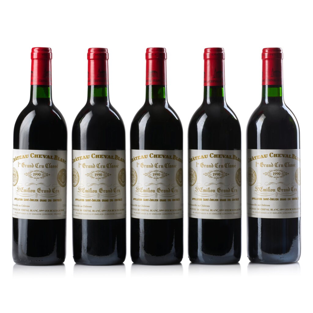 View full screen - View 1 of Lot 128. Château Cheval Blanc 1990 (5 BT).