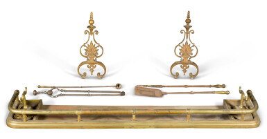 View full screen - View 1 of Lot 124. A Victorian assembled suite of fireplace furniture, second half 19th century.