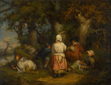 View full screen - View 1 of Lot 136. Gypsy encampment.
