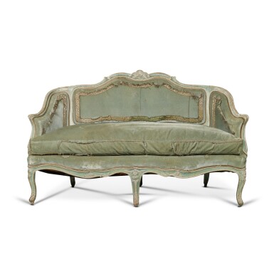 View full screen - View 1 of Lot 339. A Louis XV Style-Painted Canapé.