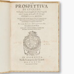 Euclid | La prospettiva ... tradotta dal R. P. M. Egnatio Danti ... con la Prospettiva di Eliodoro Lariseo, Florence, 1573, an early edition of Euclid's Optica