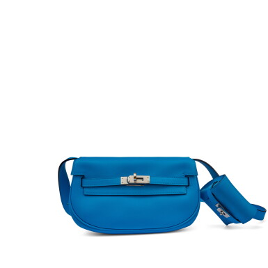 View full screen - View 1 of Lot 48. Bleu Frida Swift Kelly Moove Palladium Hardware, 2024.