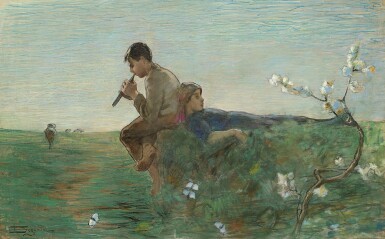 View full screen - View 1 of Lot 12. GIOVANNI SEGANTINI | Idyll.