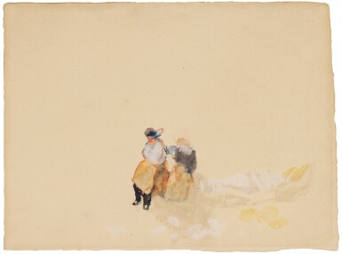 View full screen - View 1 of Lot 18. JOSEPH MALLORD WILLIAM TURNER, R.A. | FIGURES ON A BEACH .