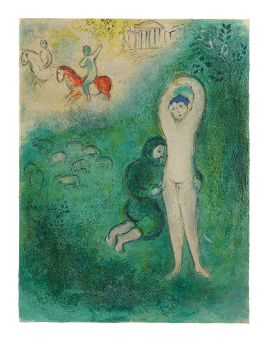 View full screen - View 1 of Lot 25. MARC CHAGALL | DAPHNIS AND GNATHON (M. 343; SEE C. BKS. 46).