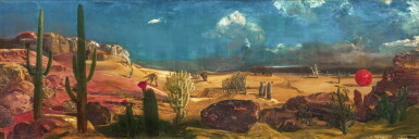 View full screen - View 1 of Lot 639. S. Sudjojono 蘇佐佐諾 | The Indestructible Desert 堅不可摧的沙漠.